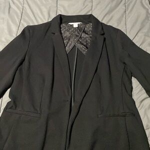 Black Soft Blazer Gender Neutral With Pockets